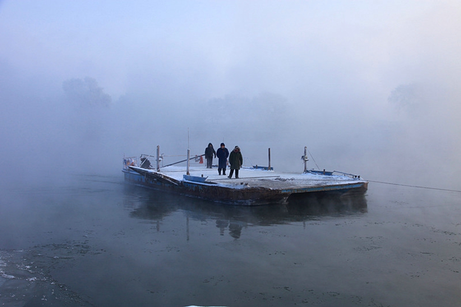 吉林雾凇岛的好看的雾凇倒影图片,吉林雾凇岛和雪谷雾凇岭