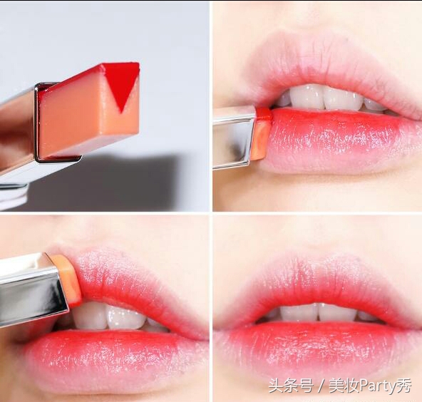 兰芝v型双色唇膏真人试色,兰芝双色唇膏11号色怎么涂