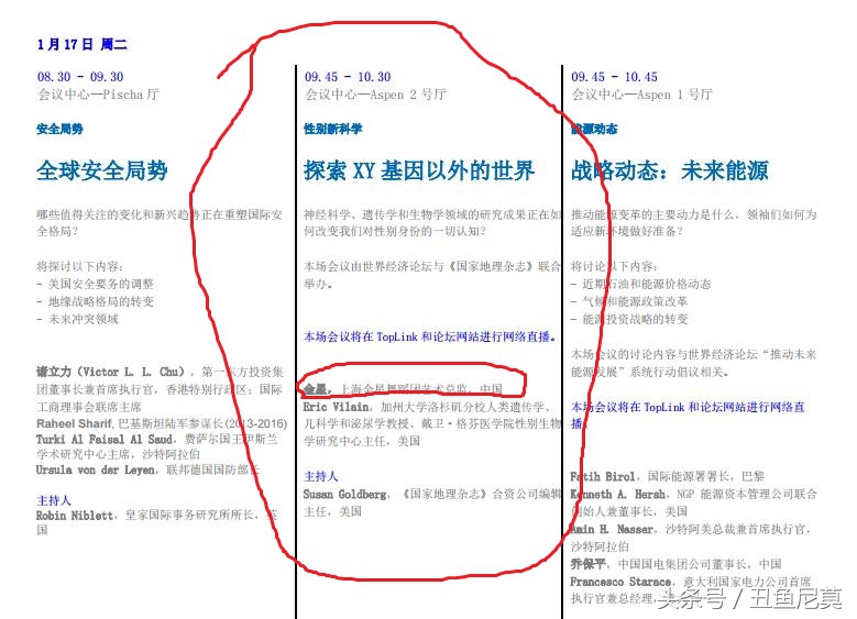 达沃斯论坛金星,金星达沃斯论坛全程