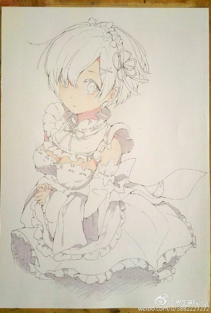 动漫手绘蕾姆教程,手绘教程二次元正脸蕾姆