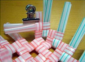 吸管做收纳筐视频,吸管编织收纳筐