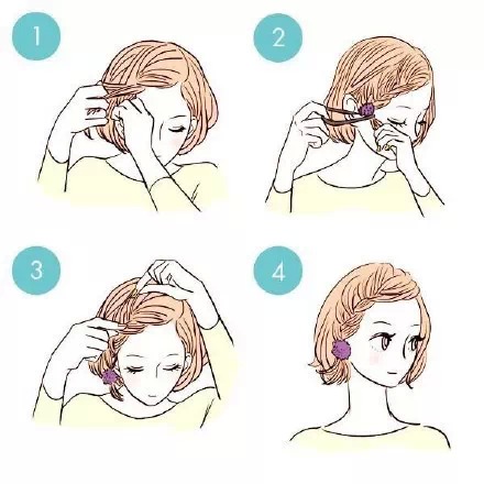 处理尴尬刘海,处理尴尬期刘海的编发