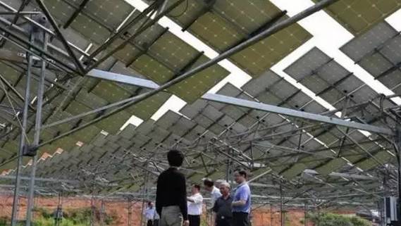 农村农田里安装光伏电站,光伏养老电站