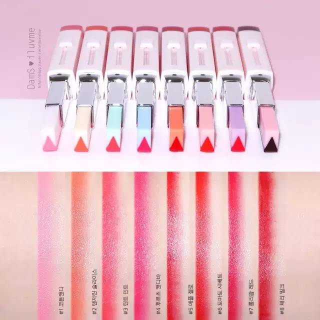 兰芝2017双色口红试色,兰芝双色口红最新款