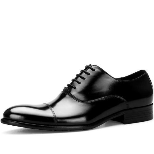 男士商务皮鞋穿搭,2019爆款商务软皮休闲系带男皮鞋