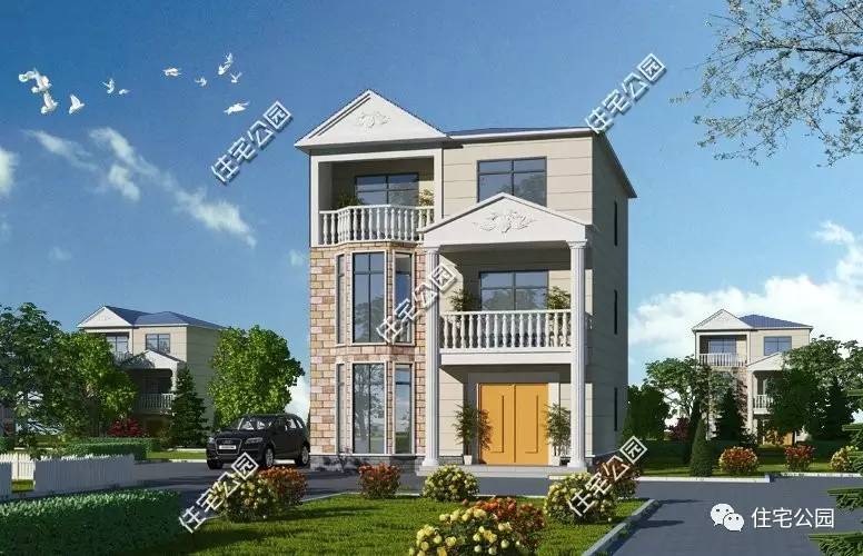 40套最适合农村现代别墅110平方,轻钢别墅三层半农村100平方多少钱