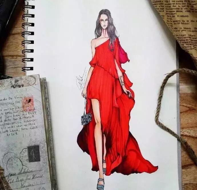 服装设计图稿婚纱,服装设计图稿教程