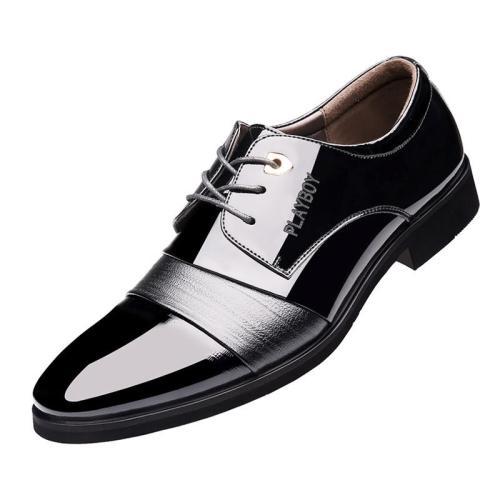 男士商务皮鞋穿搭,2019爆款商务软皮休闲系带男皮鞋