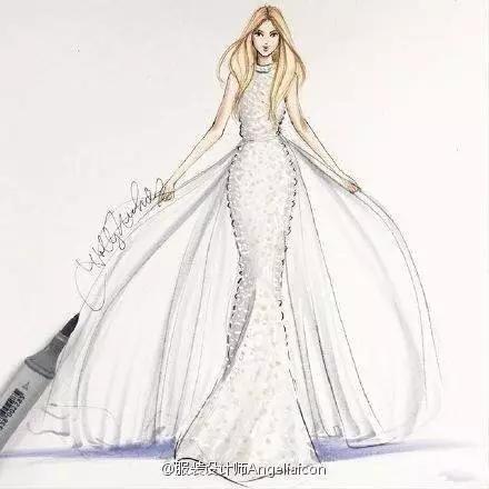 服装设计图稿婚纱,服装设计图稿教程