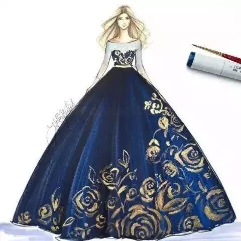 服装设计图稿婚纱,服装设计图稿教程