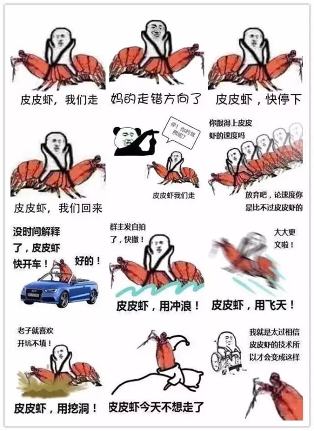 皮皮虾表情包所有图片,目前皮皮虾最火的表情包