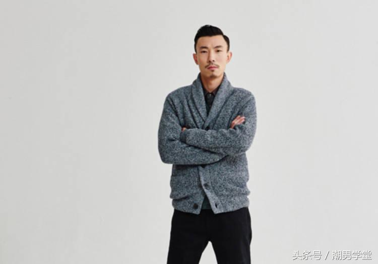 慵懒开衫毛衣搭配男人,时尚型男毛衣搭配