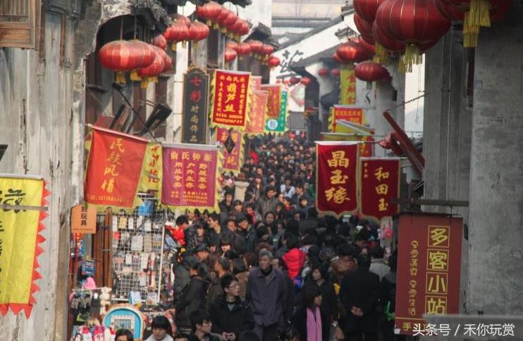 嘉兴月河街老字号美食,江南水乡月河古街