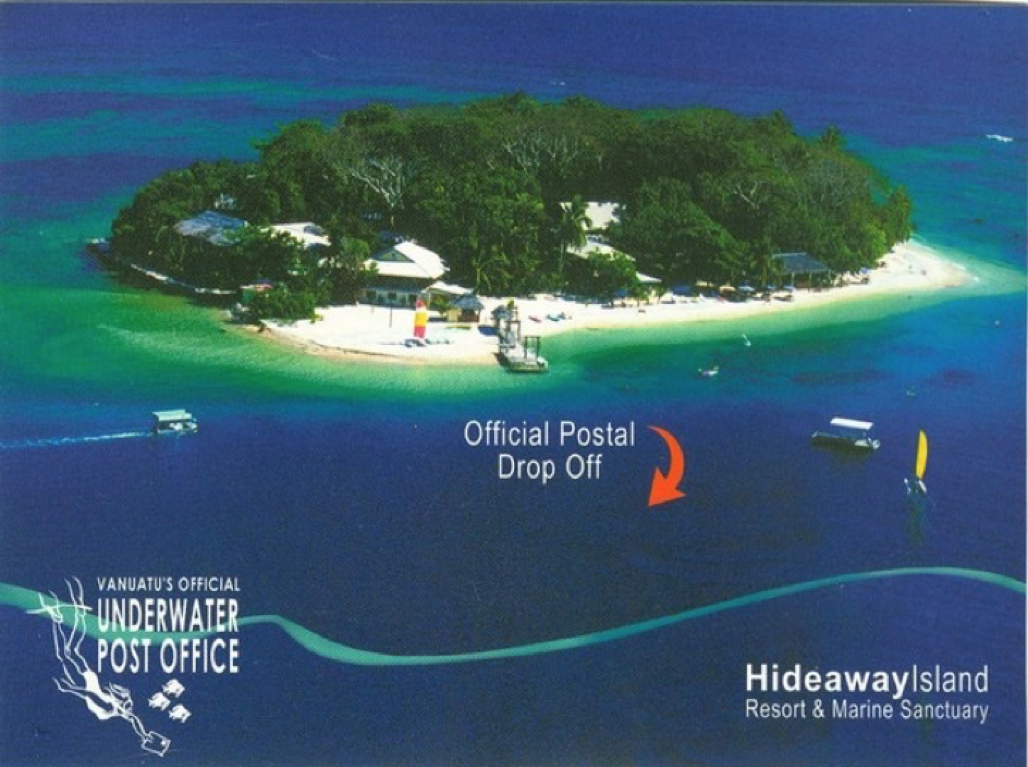 海底明信片,潜水海底寄明信片