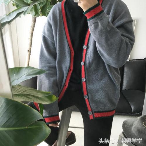 慵懒开衫毛衣搭配男人,时尚型男毛衣搭配