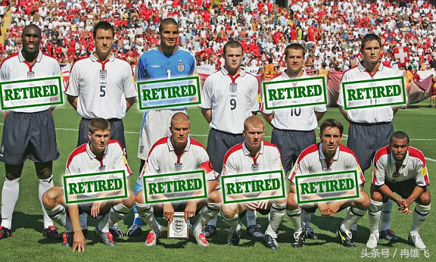 足球记忆：兰帕德退役，英格兰“04黄金一代”只剩鲁尼在一线！