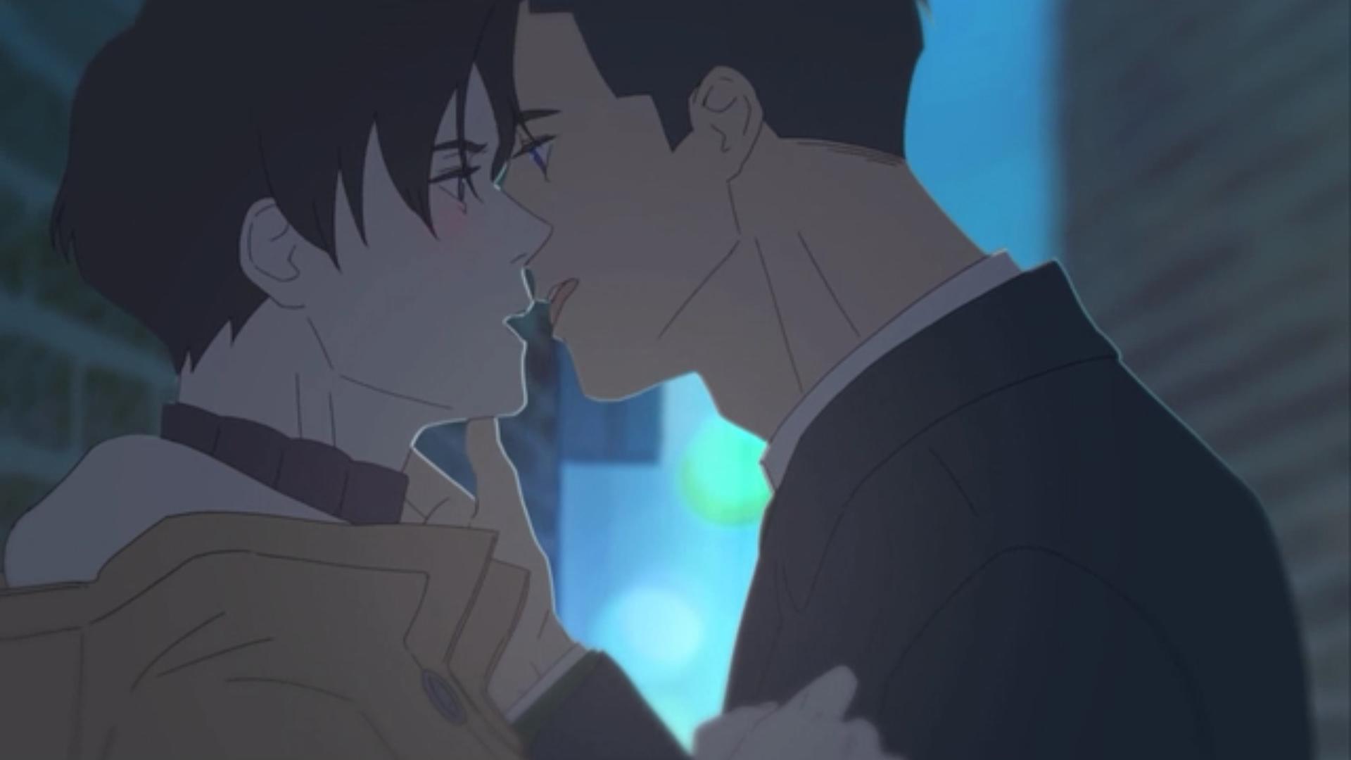 韩国短篇同志动漫《呼吸过度》图解第一集:同学会上的相遇