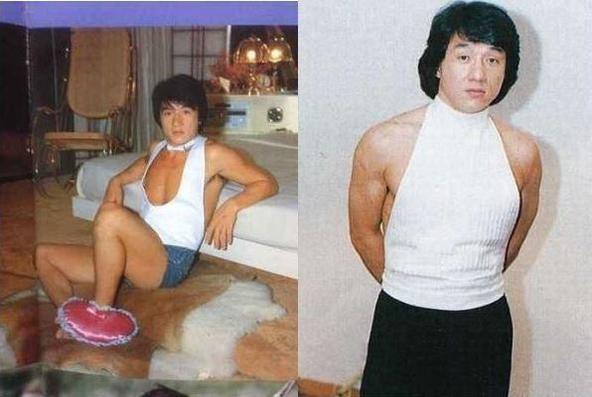 成龙红毛衣,成龙穿红色毛衣