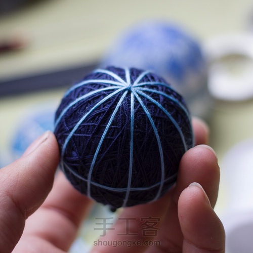 冰凌花手鞠球,手鞠球冰凌花教程