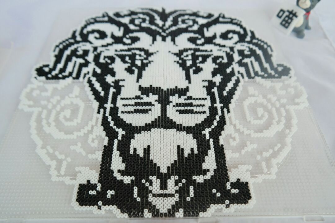 黏土招财猫装饰画,龙猫撑高级灰创意画