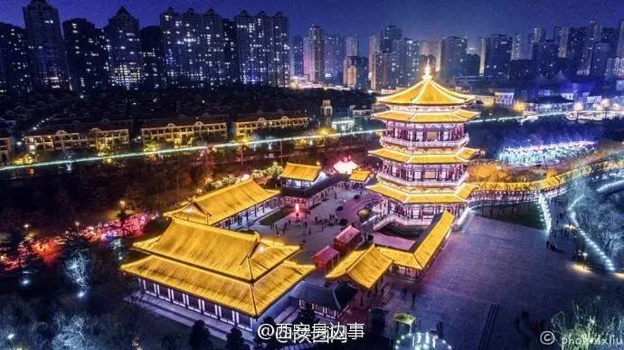 西安大唐芙蓉园花灯夜景视频,西安大唐芙蓉园灯会和城墙灯会