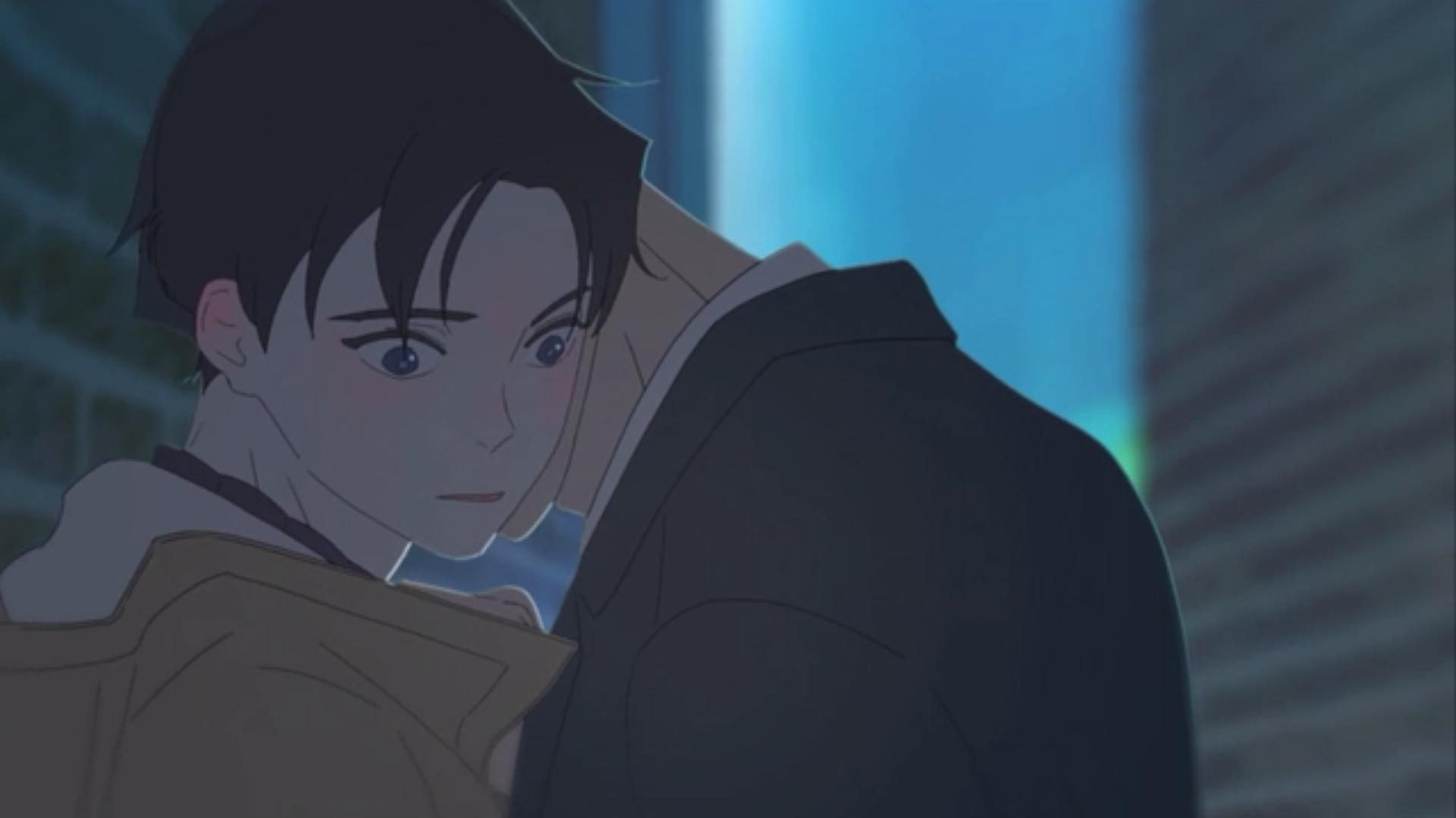 韩国短篇同志动漫《呼吸过度》图解第一集:同学会上的相遇