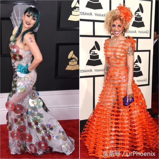 59届格莱美红毯十佳造型,格莱美奇葩红毯造型