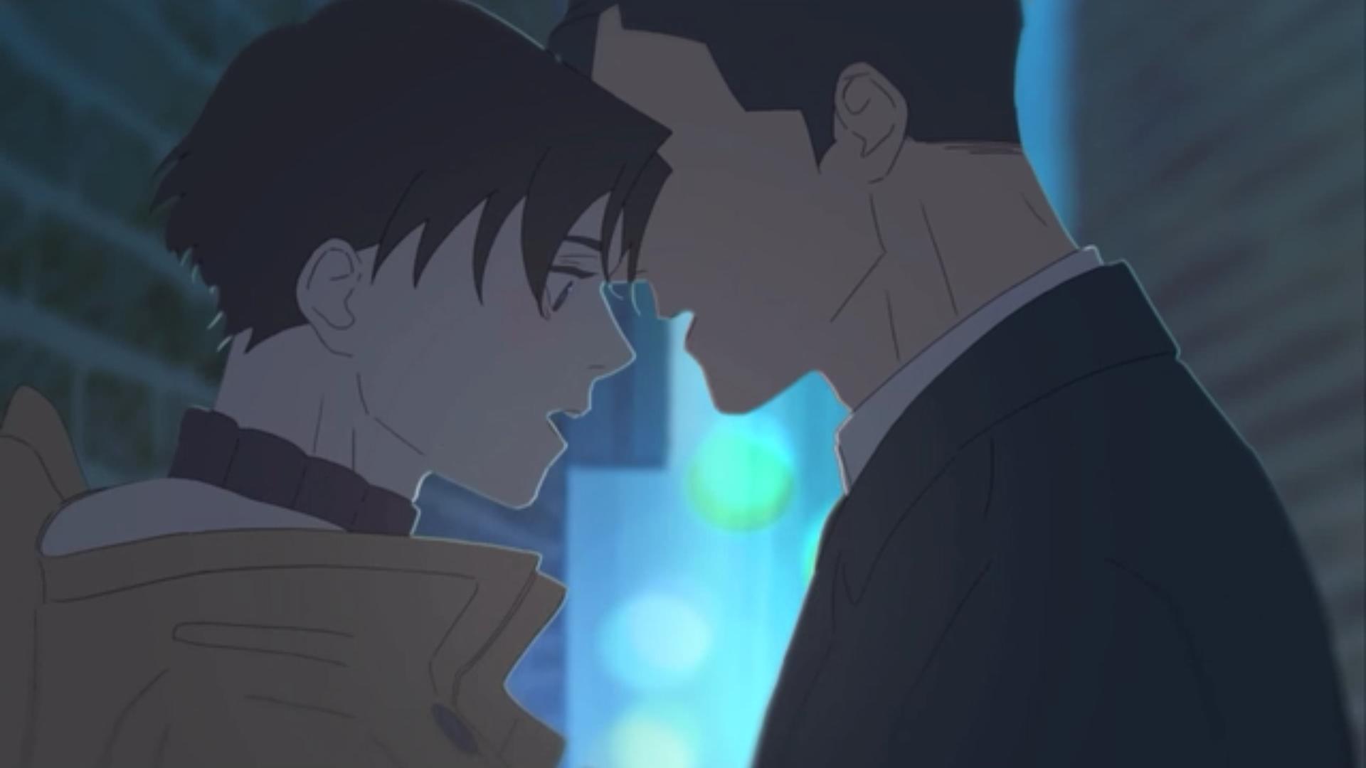 韩国短篇同志动漫《呼吸过度》图解第一集:同学会上的相遇