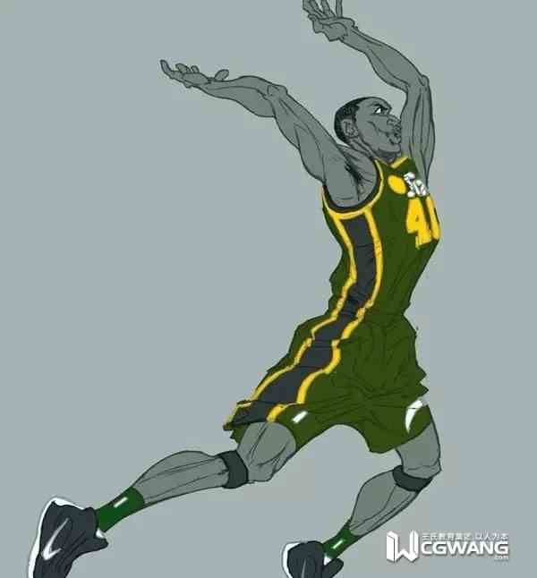 cg插画师王凌,扣篮插画素材高清