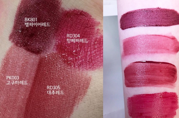 试色口红dior999,dior试色909