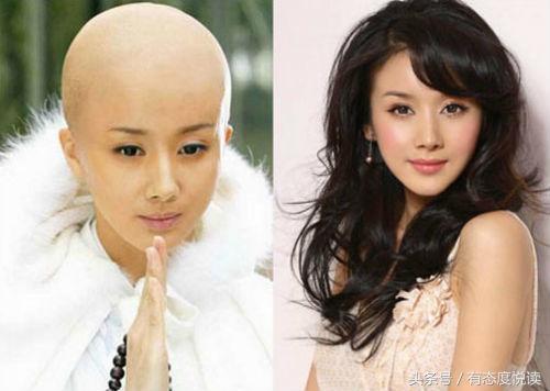 女星光头形象对比,女星光头真实照片