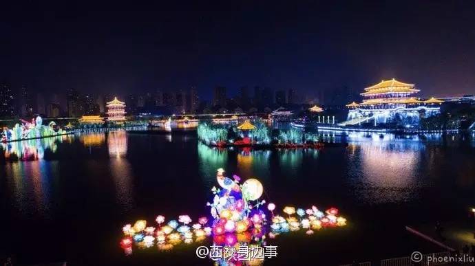 西安大唐芙蓉园花灯夜景视频,西安大唐芙蓉园灯会和城墙灯会