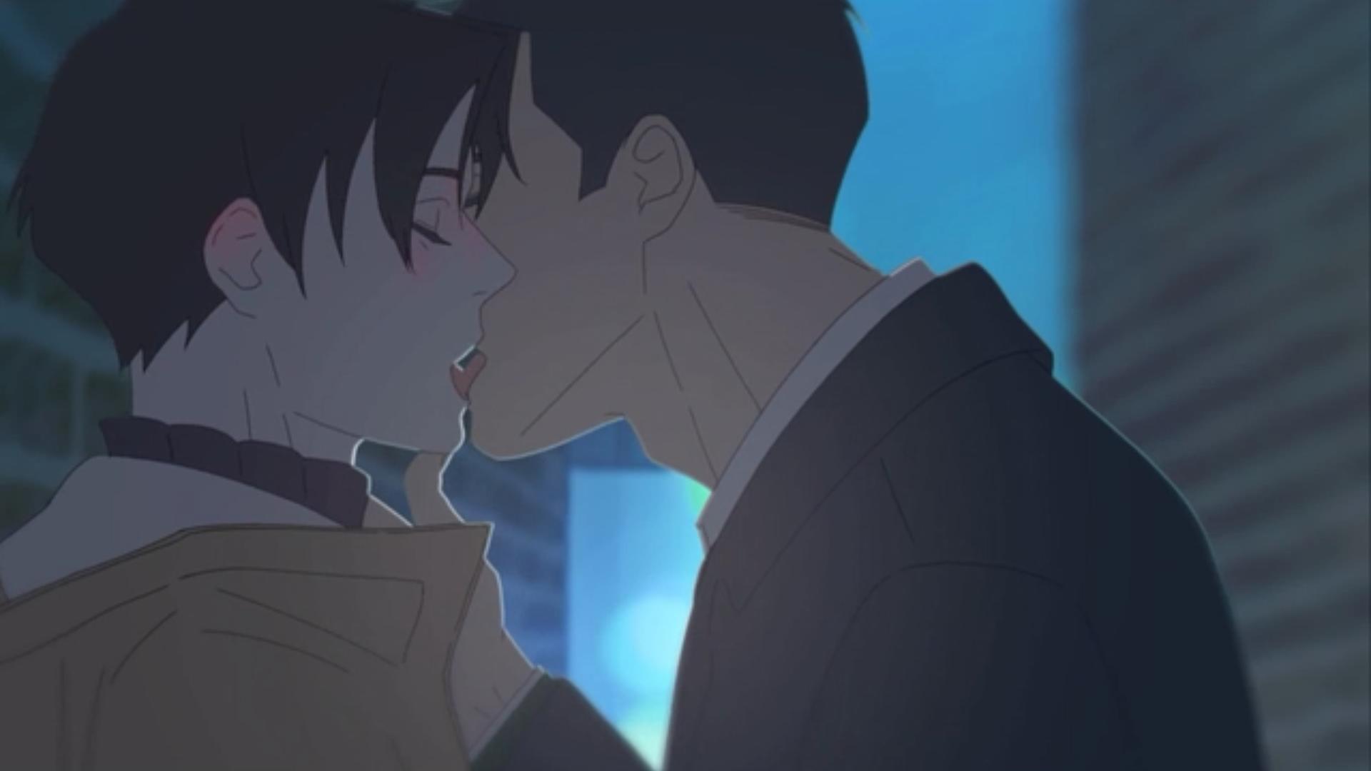 韩国短篇同志动漫《呼吸过度》图解第一集:同学会上的相遇