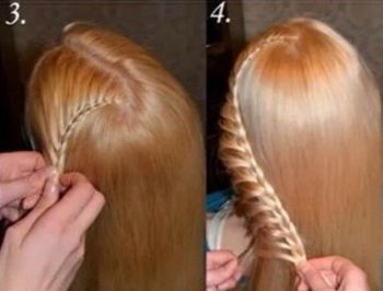 马尾辫好看的编发教程中长发,女童网状立体马尾辫