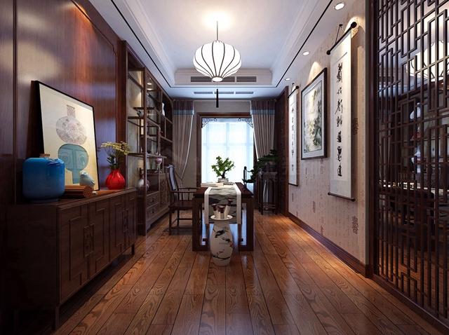 西安190平米轻奢风装修,新中式190装修实景效果图