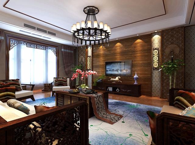 西安190平米轻奢风装修,新中式190装修实景效果图