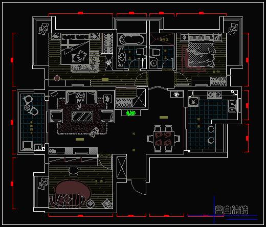 133平4室2厅2卫的四叶草户型装修,133平4室2厅2卫极简奶油风格