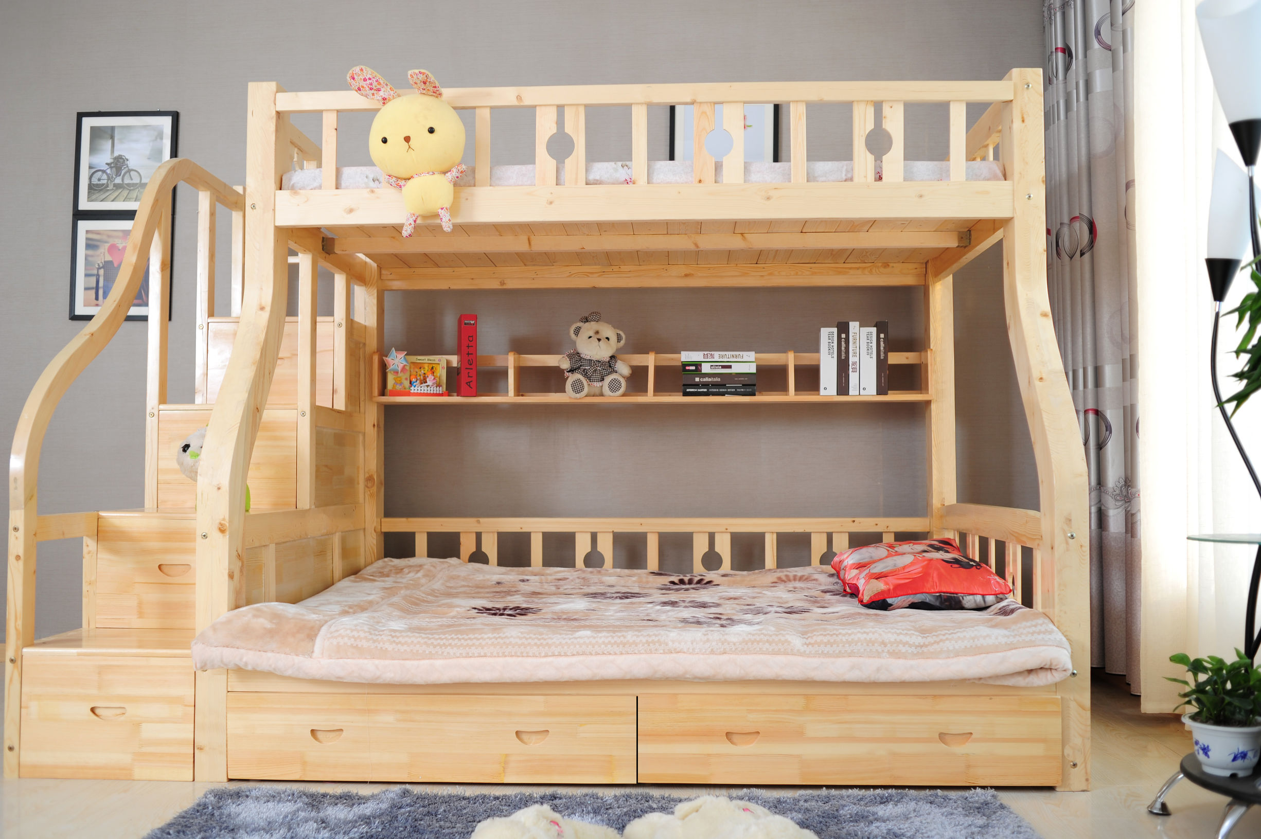 实木高低床安装视频,实木高低床如何选择