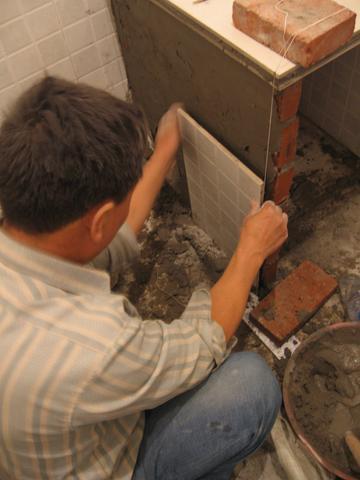 家里装修剩下的瓷砖做一个洗手台,自己家装修洗手台效果图