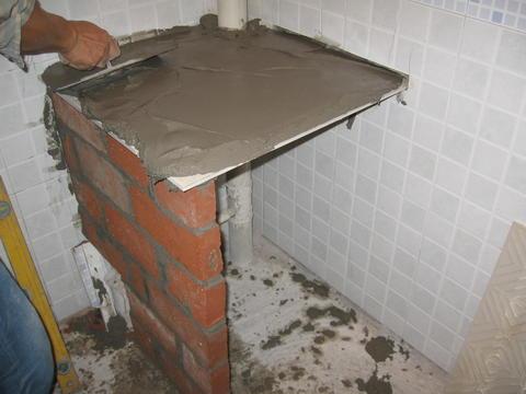 家里装修剩下的瓷砖做一个洗手台,自己家装修洗手台效果图