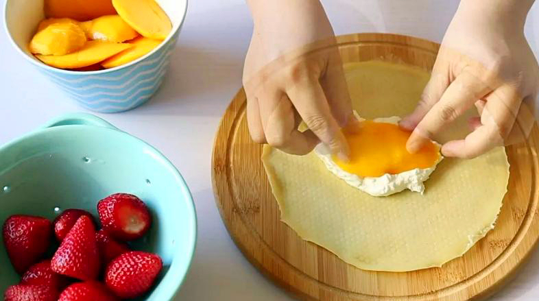 抹茶水果班戟做法,做水果班戟