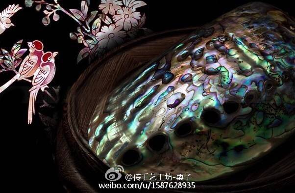 把贝壳焯水，去皮，切片，然后变魔术螺钿工艺（附制作工艺）