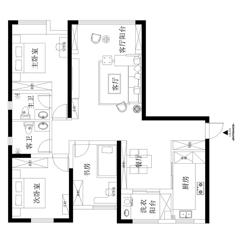 郑州高新区升龙又一城非成套住宅,郑州谦祥万和城95平3室