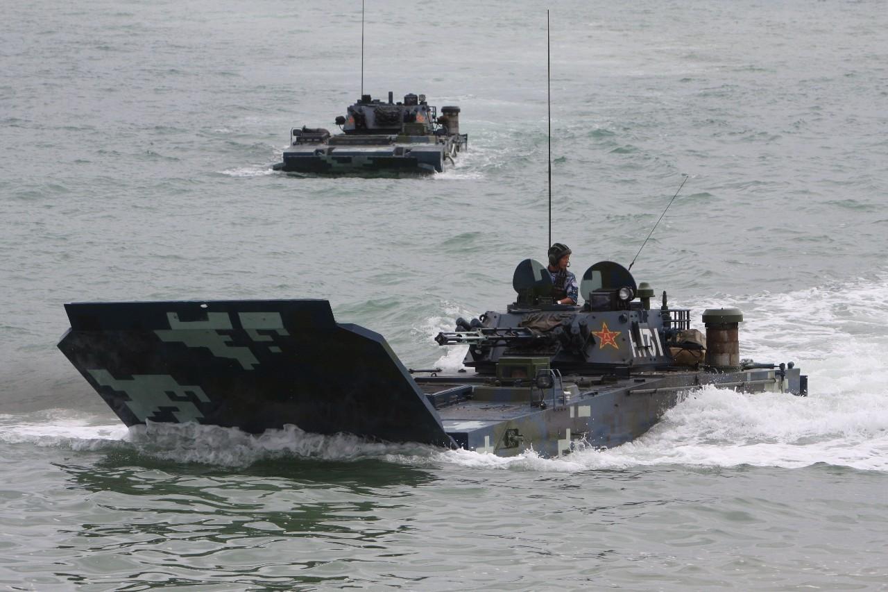 海军陆战队水陆两栖战车,中国海军最新两栖登陆战车型号