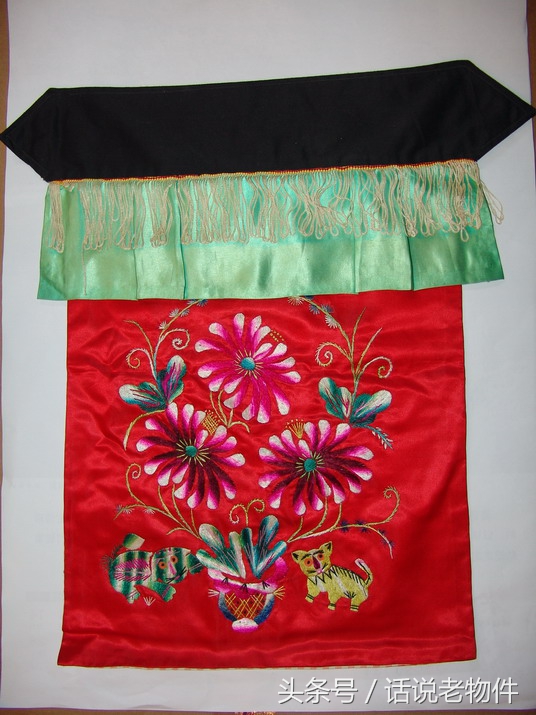 老绣品四幅,老绣品灯帘图片欣赏