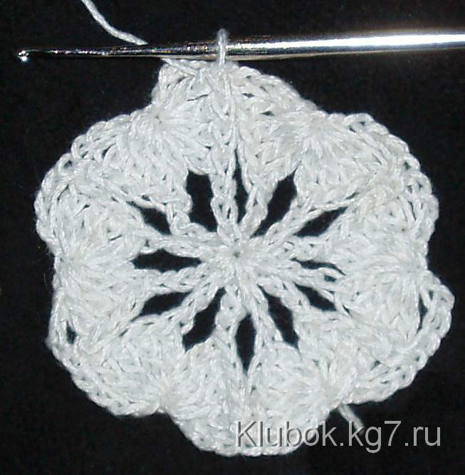 钩针六瓣花钩法,钩针教程六边形视频