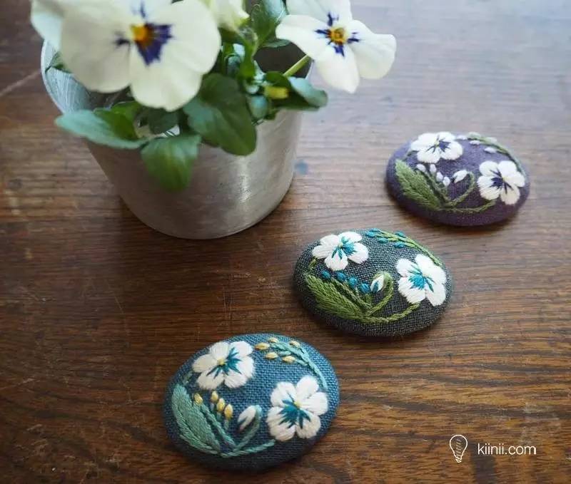日本刺绣艺术家AliceMakabe的清新刺绣小品