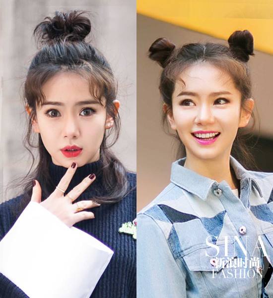 跟风卖萌！女星哪吒头齐装嫩戚薇林志玲变少女最后那位没眼看