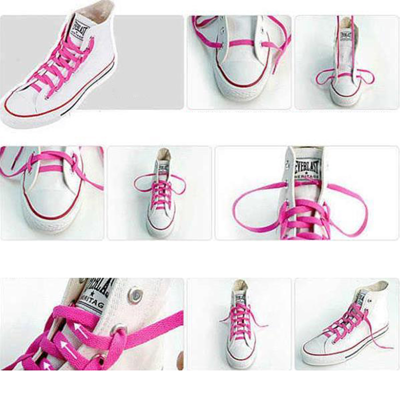 鞋带的花式系法明星同款,人字形鞋带系法图解