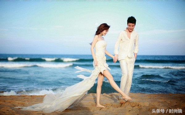 李小璐高清写真图婚纱,李小璐婚纱礼服缎面